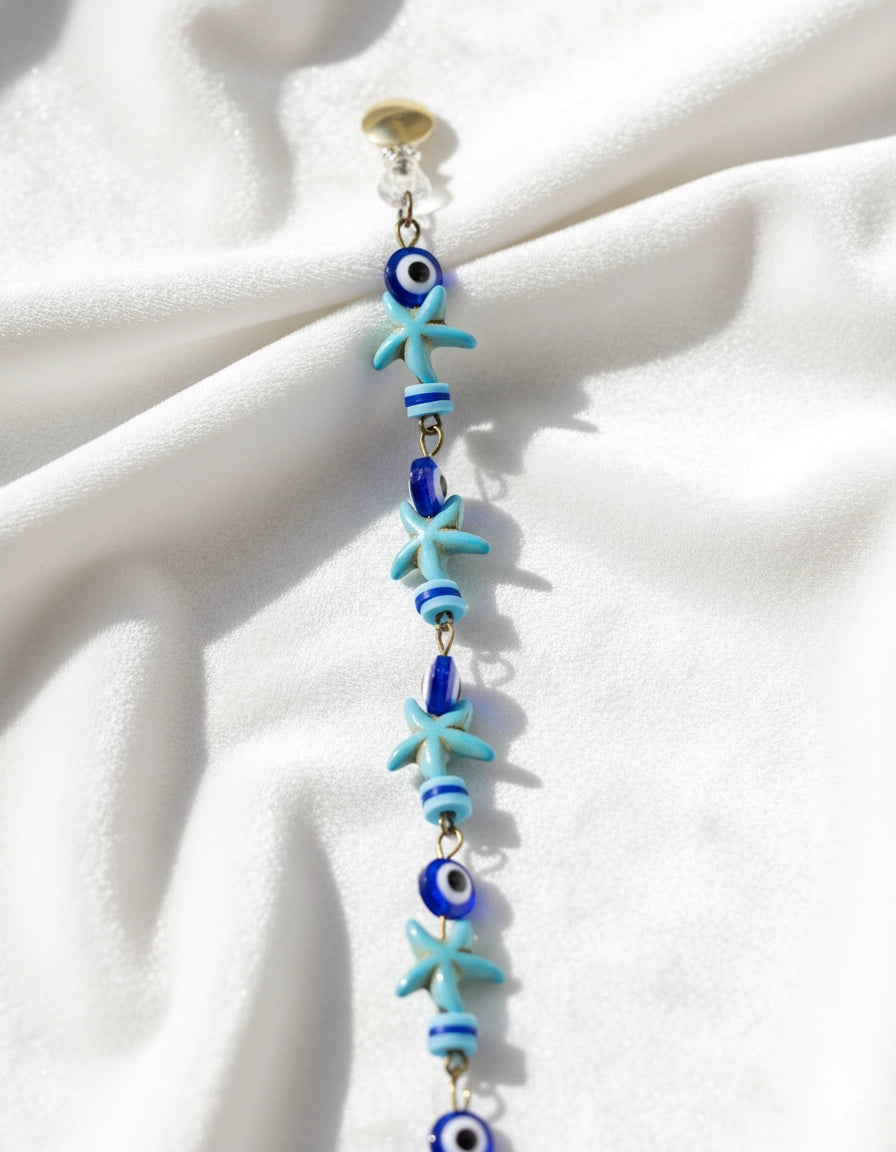 "Mediterranean Handmade Eyewear Chain: Greek Sea Star Accessory