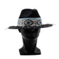 Beaded Blue-Eye Black Brim Hat
