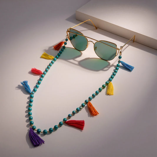 Casual Blue Pearls Sunglasses Chain for Women