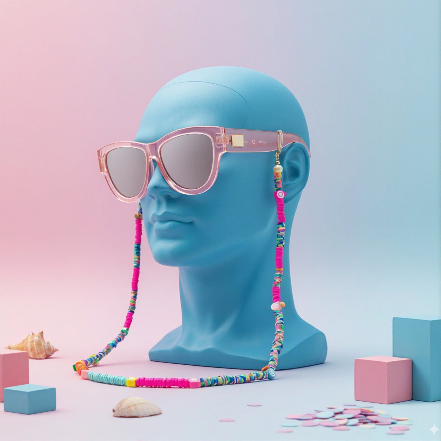 Casual Candy Colors Sunglasses Chain for Women