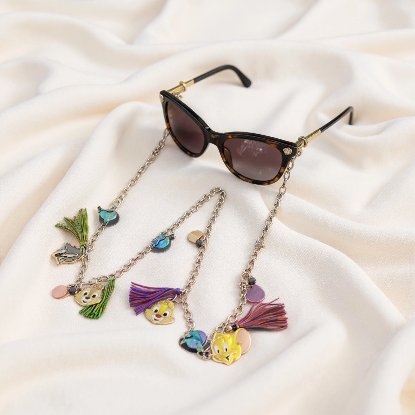 Cartoon Chic Stainless Steel Eyewear Casual Chain for Women