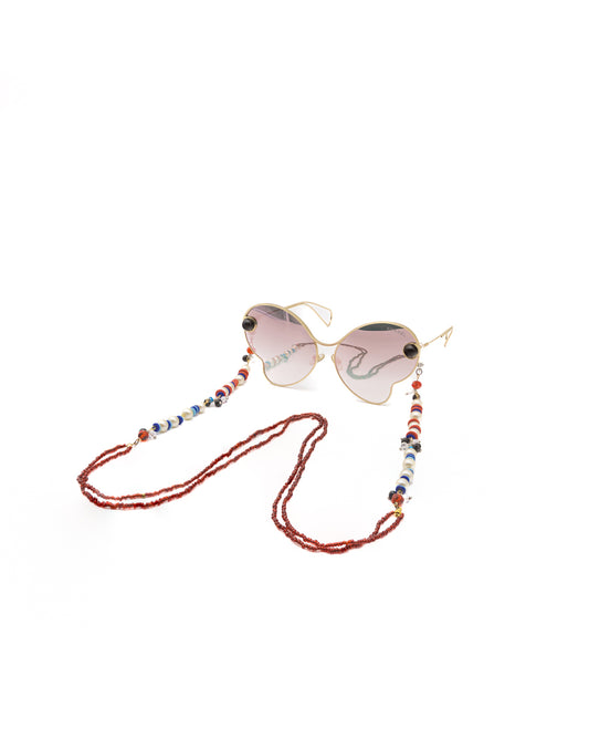 Chic Elegance: Colorful Pearl Spectacle Chain for Trendsetting Women