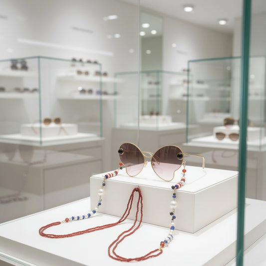 Chic Elegance: Colorful Pearl Spectacle Chain for Trendsetting Women