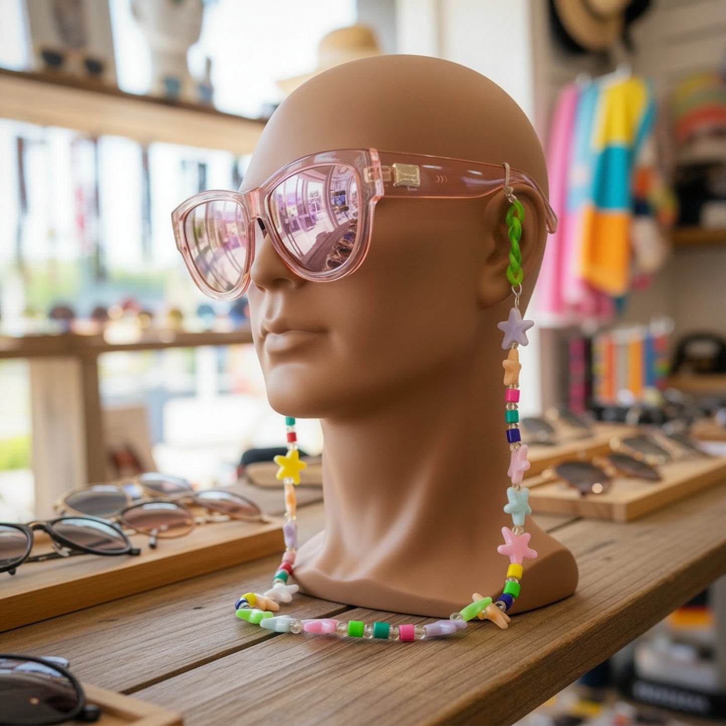 Colorful Stars Sunglasses Chain for Women