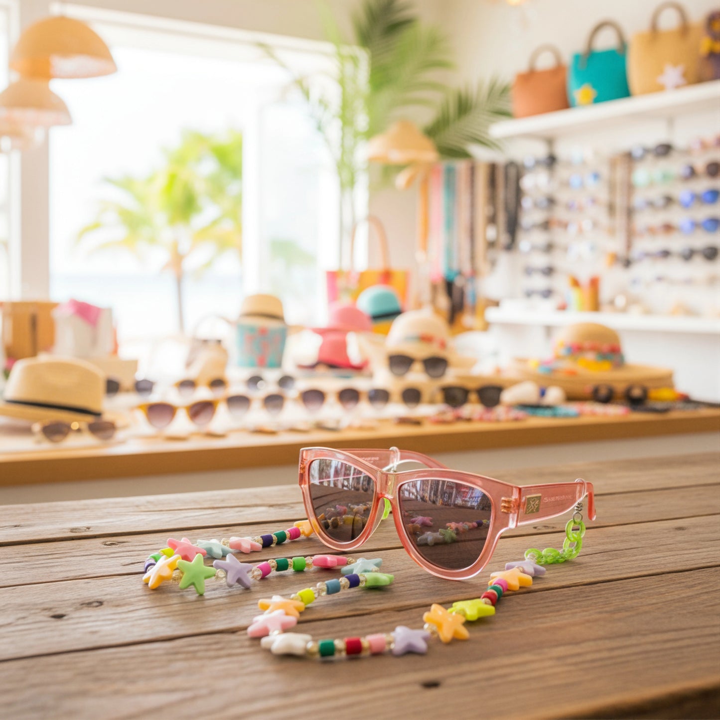 Colorful Stars Sunglasses Chain for Women