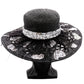 Dazzling Silver Sequin Black Brim Hat