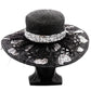 Dazzling Silver Sequin Black Brim Hat