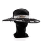 Dazzling Silver Sequin Black Brim Hat