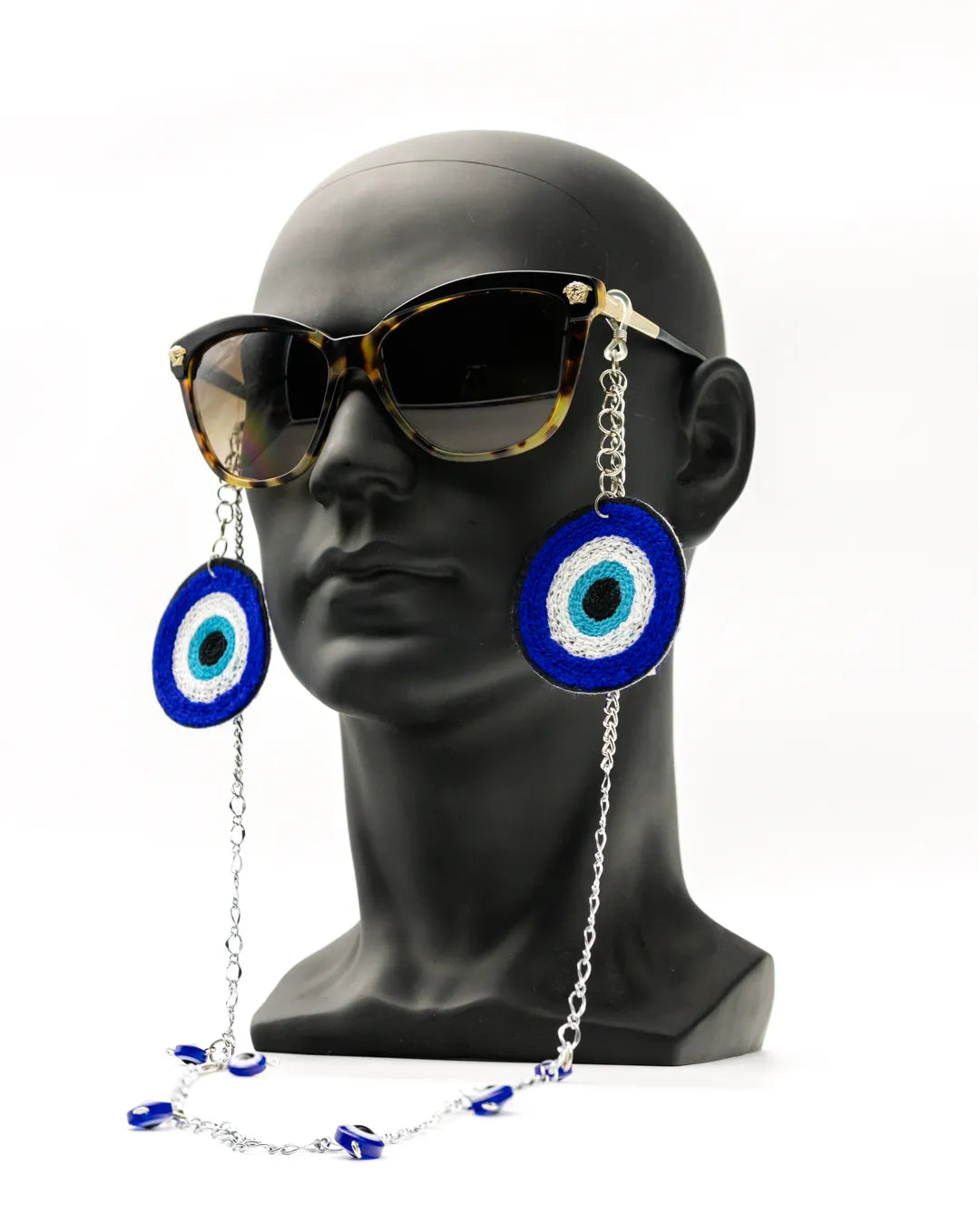 Elegant Evil Eyes Sunglasses stainless steel Chains/Straps for Women