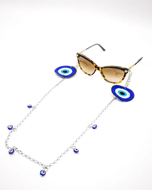 Elegant Evil Eyes Sunglasses stainless steel Chains/Straps for Women