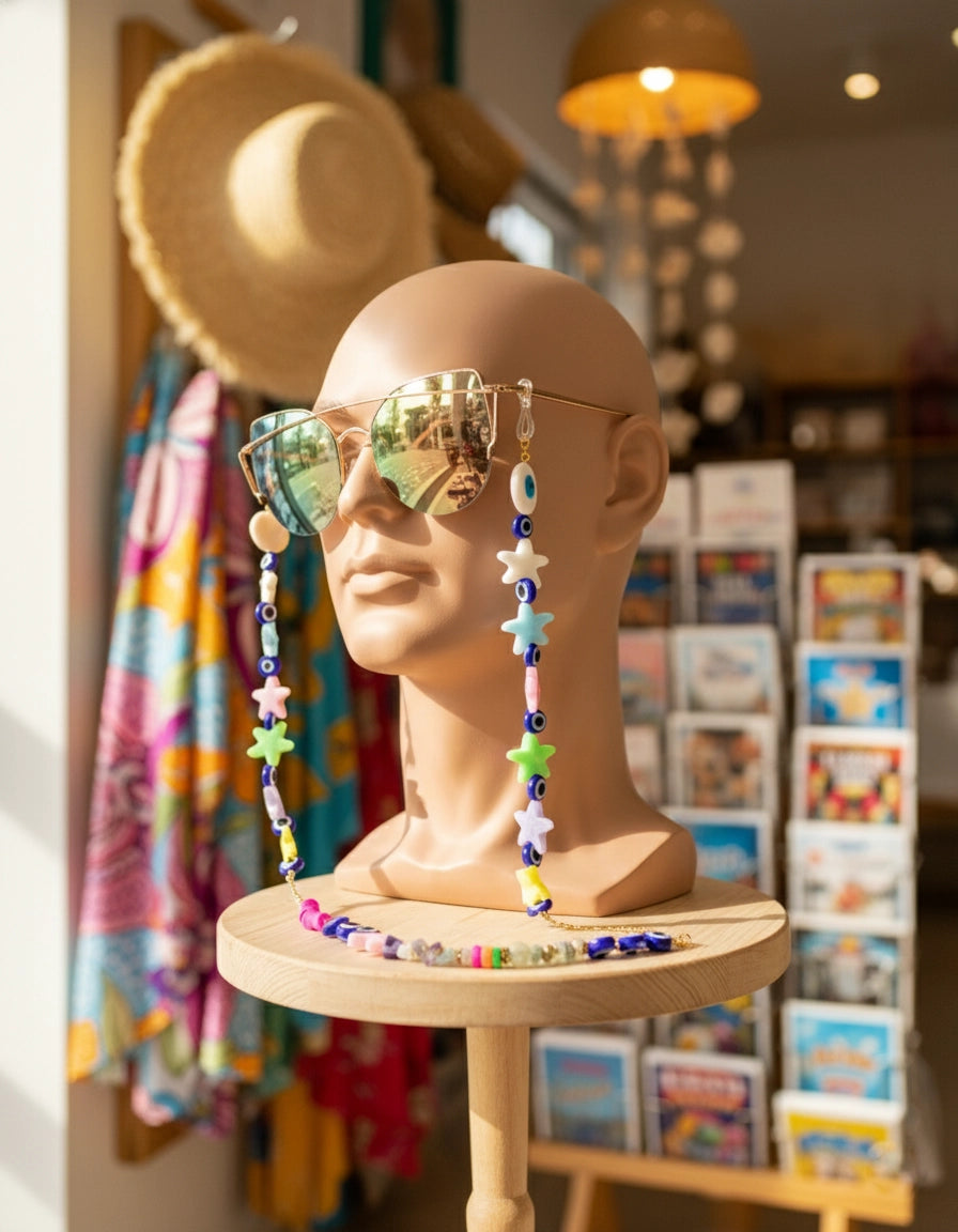 Eyes and Star Sunglasses Chain for Women