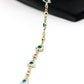 Elegant Golden Eye Sunglasses Stainless Steel Chain for Women