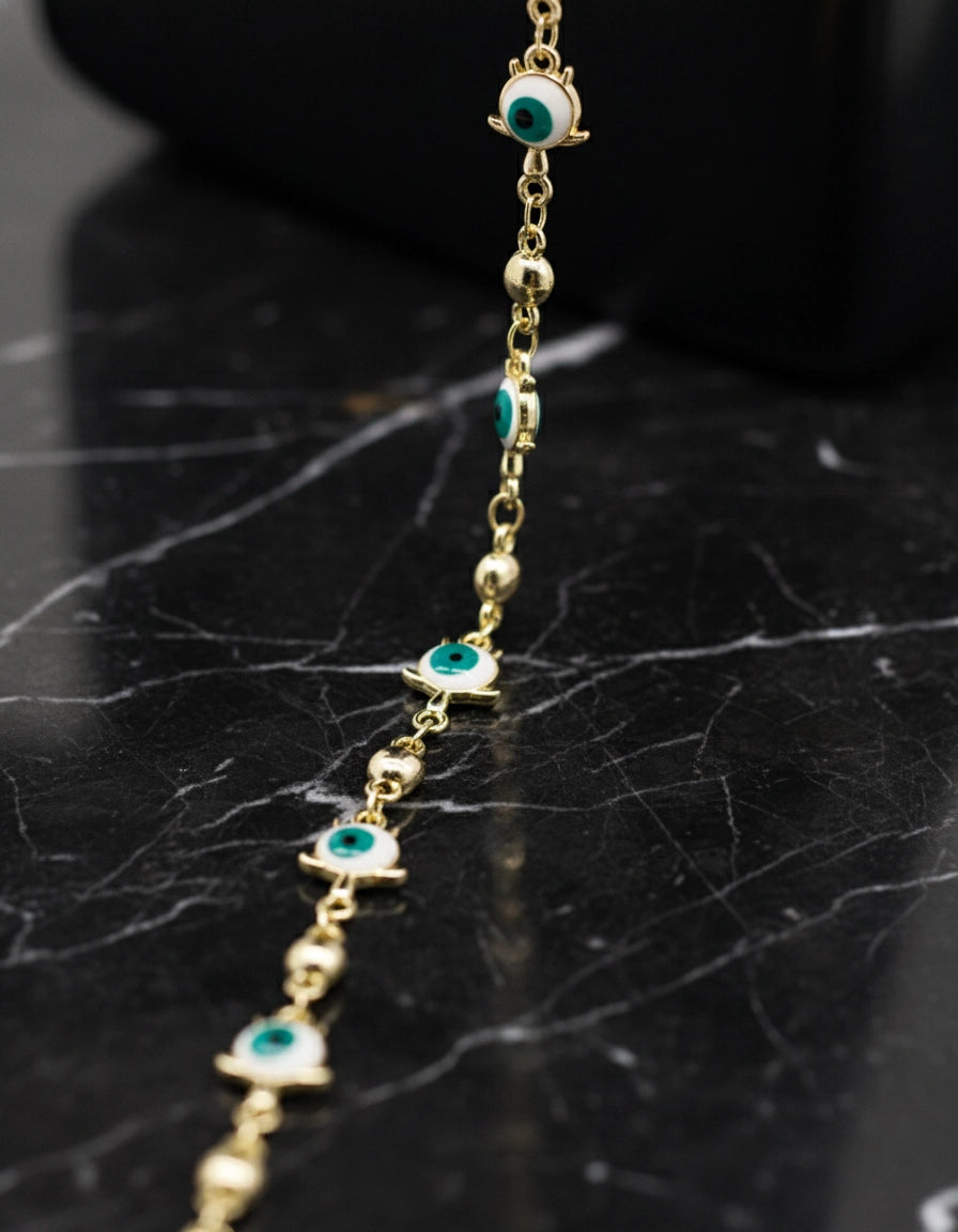 Elegant Golden Eye Sunglasses Stainless Steel Chain for Women