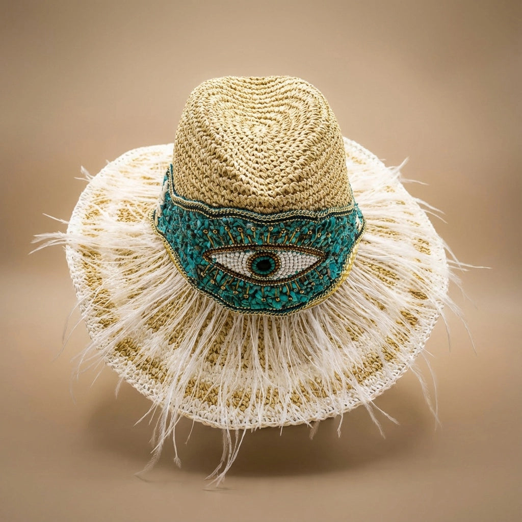 Greek Evil Eye Bead | Western Brim Hats