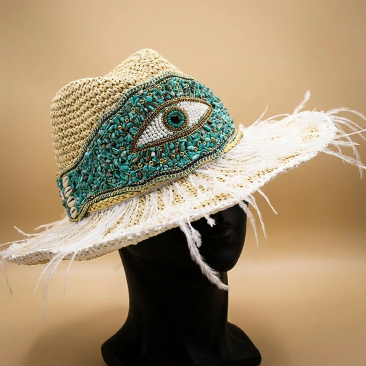 Greek Evil Eye Bead | Western Brim Hats