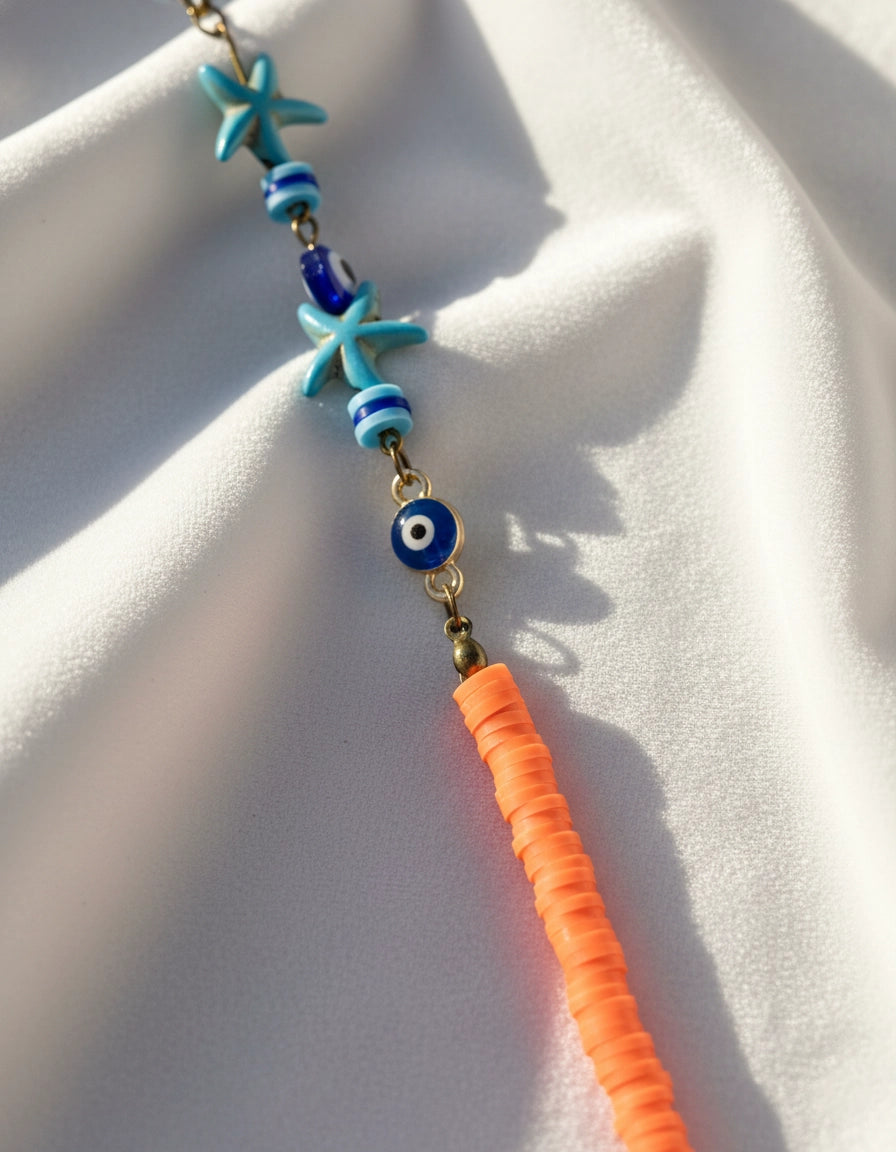 "Mediterranean Handmade Eyewear Chain: Greek Sea Star Accessory