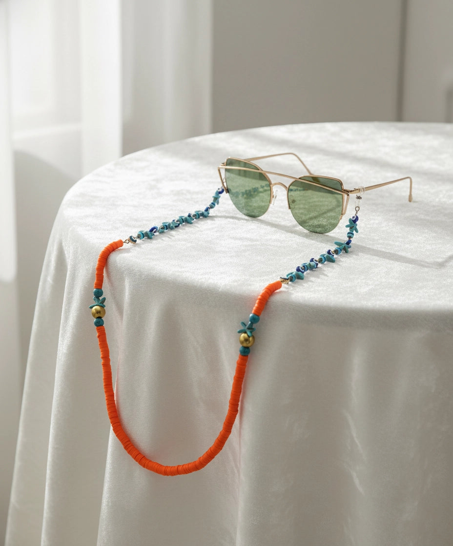 "Mediterranean Handmade Eyewear Chain: Greek Sea Star Accessory