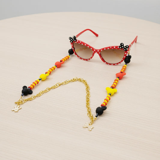 Causal Mickey Sunglasses Stainless Steel Chain for Women