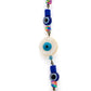 Mystique Luxe: Gold-Silver Eyewear Chain with Evil Eye Charms & Purple Gemstones