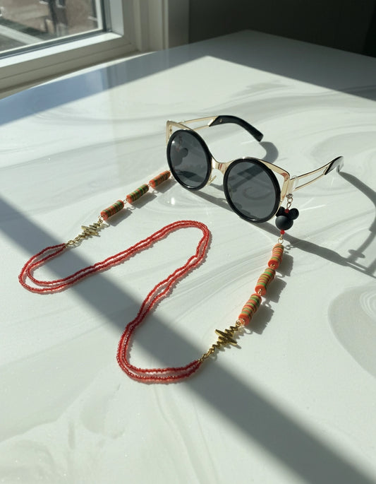 Orange Mickey Sunglasses Chain for Women