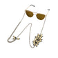 Elegant Pearls & Crystals Stainless Steel Eyewear Chain for Women