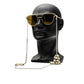 Elegant Pearls & Crystals Stainless Steel Eyewear Chain for Women