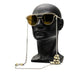 Elegant Pearls & Crystals Stainless Steel Eyewear Chain for Women