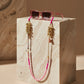 Pink Luxe Eyewear Casual Chain with Gold Coffee Bean Charms for Women