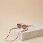 Pink Luxe Eyewear Casual Chain with Gold Coffee Bean Charms for Women