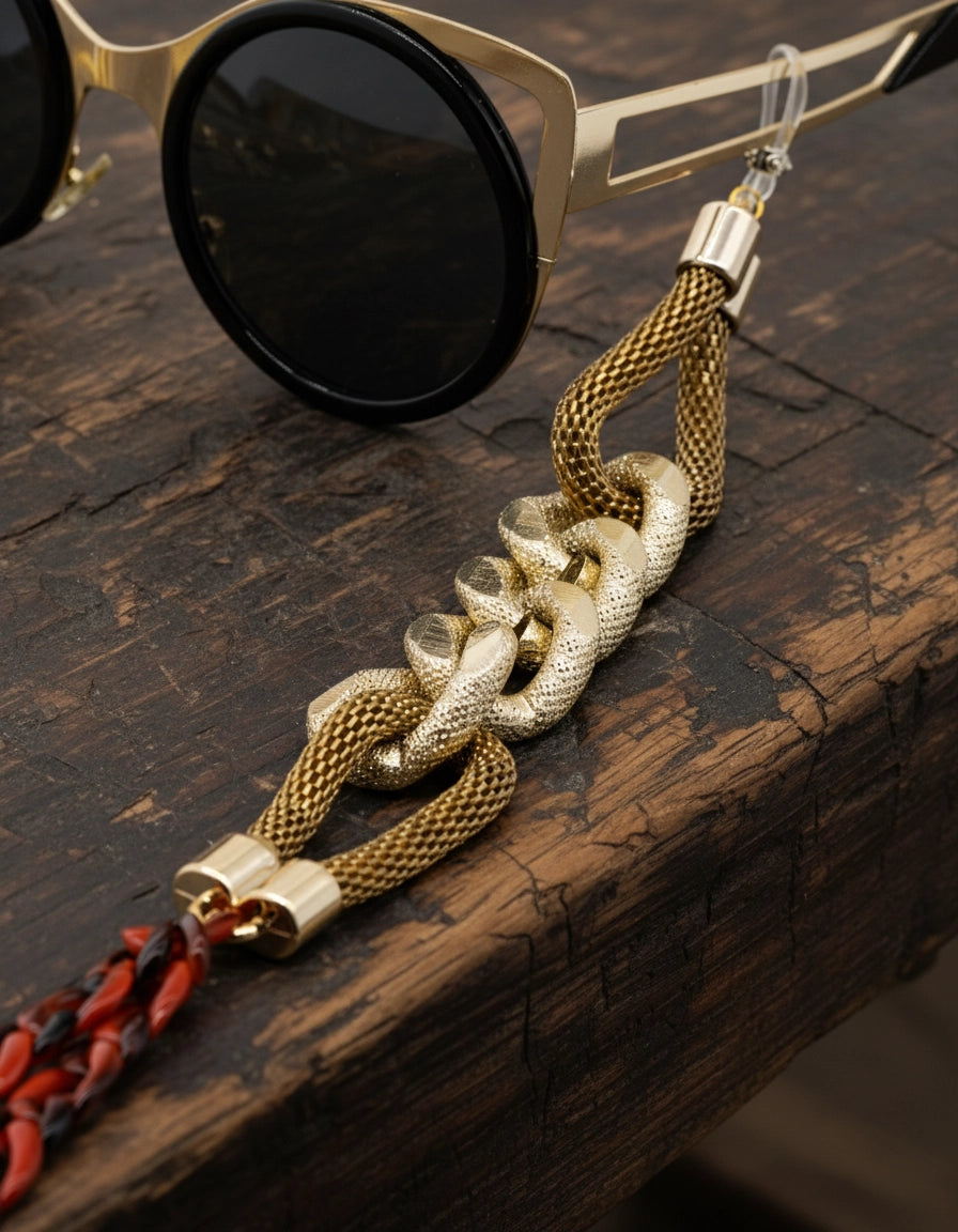 Elegant Red Dragon Eyewear Chain for Women