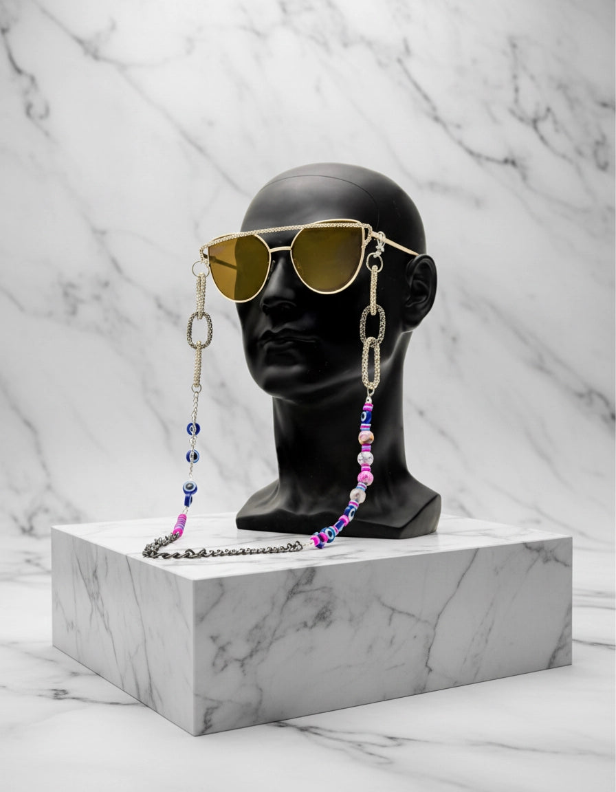 Sorcery Pearls & Evil Eyes Eyewear Elegant Chain for Women