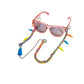 SpectraWings - Rainbow Funky Eyewear Casual Chain with Winged Charms for Women