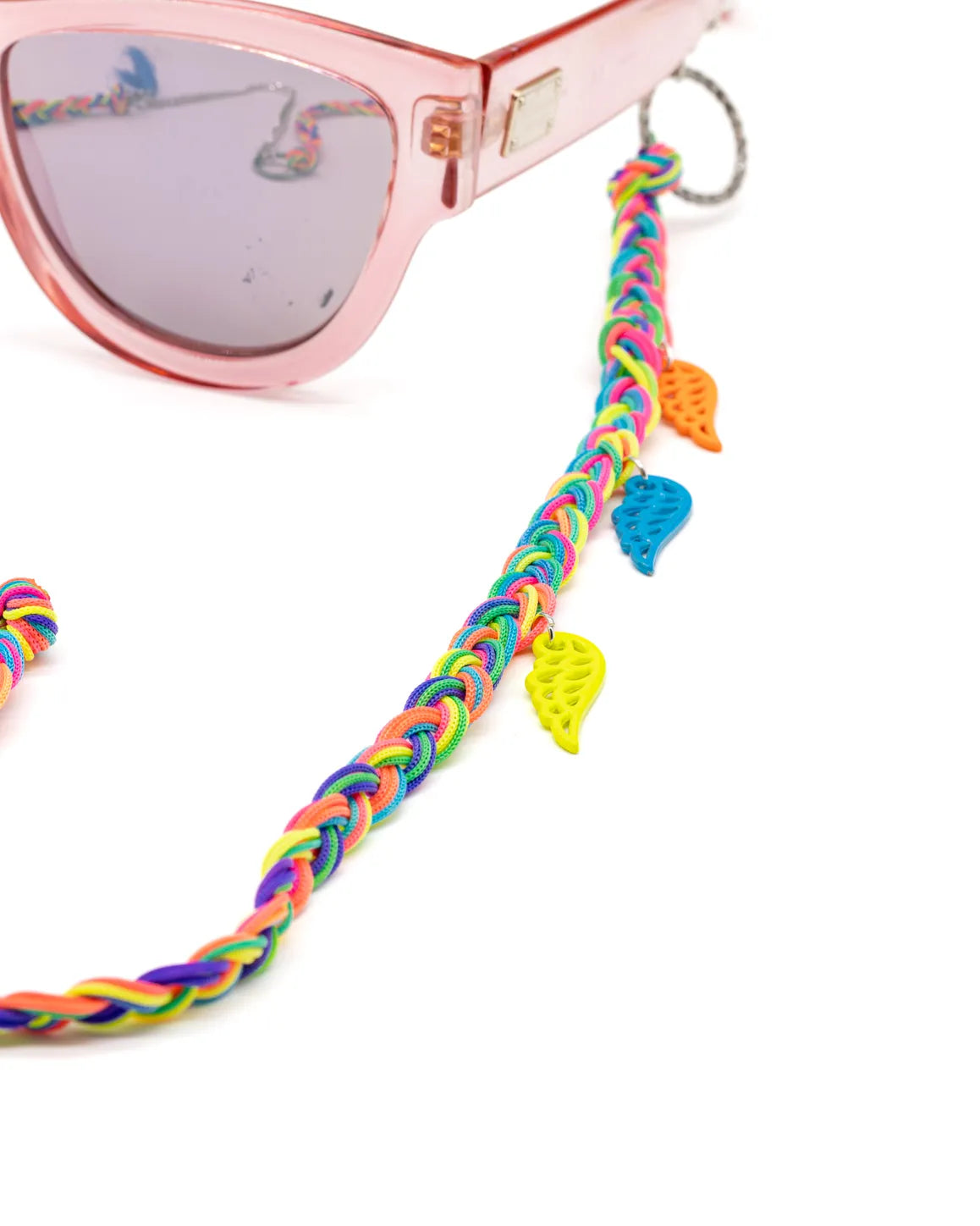 SpectraWings - Rainbow Funky Eyewear Casual Chain with Winged Charms for Women