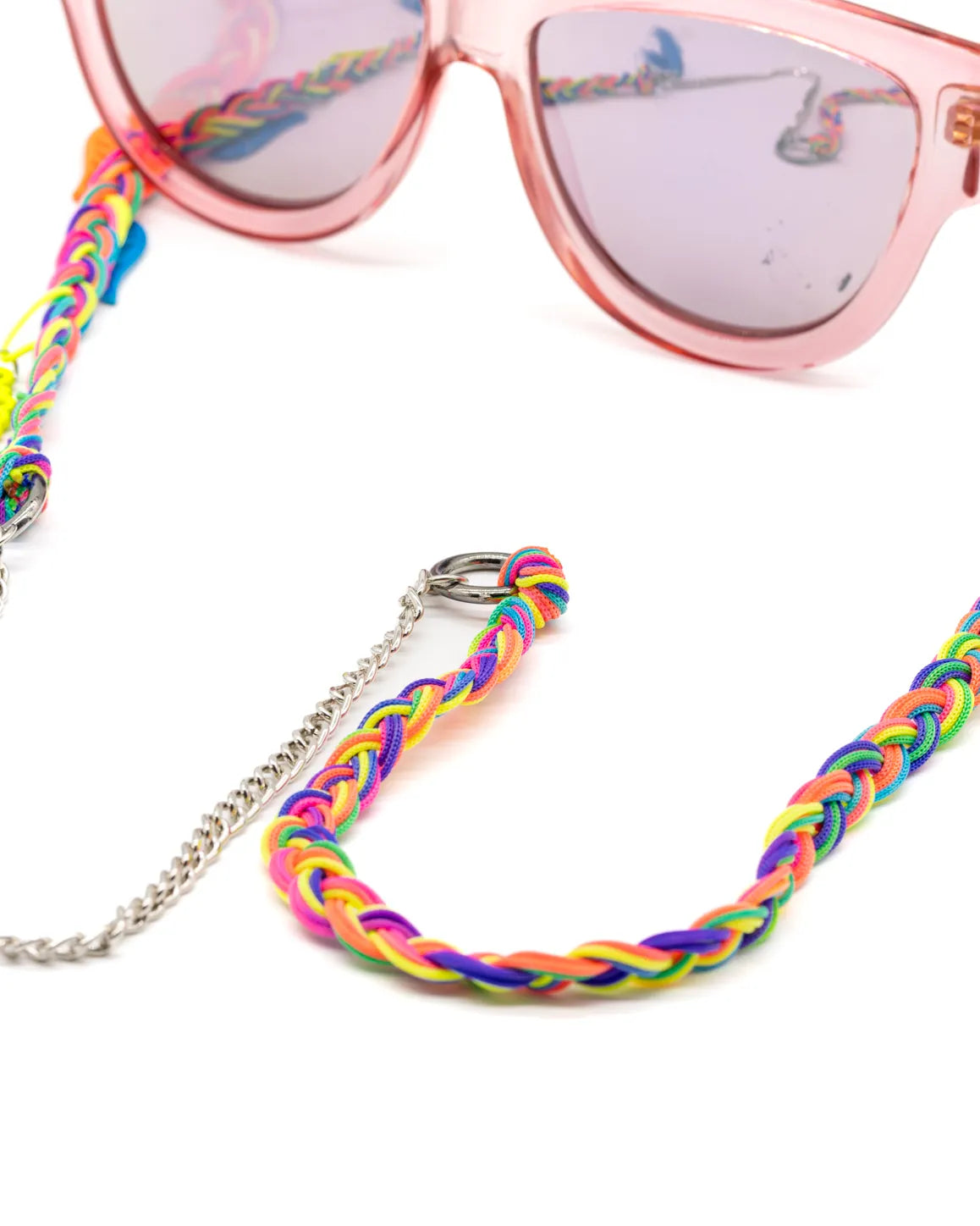 SpectraWings - Rainbow Funky Eyewear Casual Chain with Winged Charms for Women