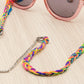 SpectraWings - Rainbow Funky Eyewear Casual Chain with Winged Charms for Women
