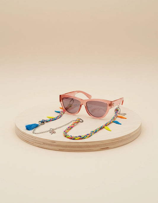 SpectraWings - Rainbow Funky Eyewear Casual Chain with Winged Charms for Women