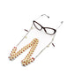 Elegant Radiant White & Red Pearl Eyewear Chain for Women
