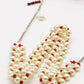 Elegant Radiant White & Red Pearl Eyewear Chain for Women