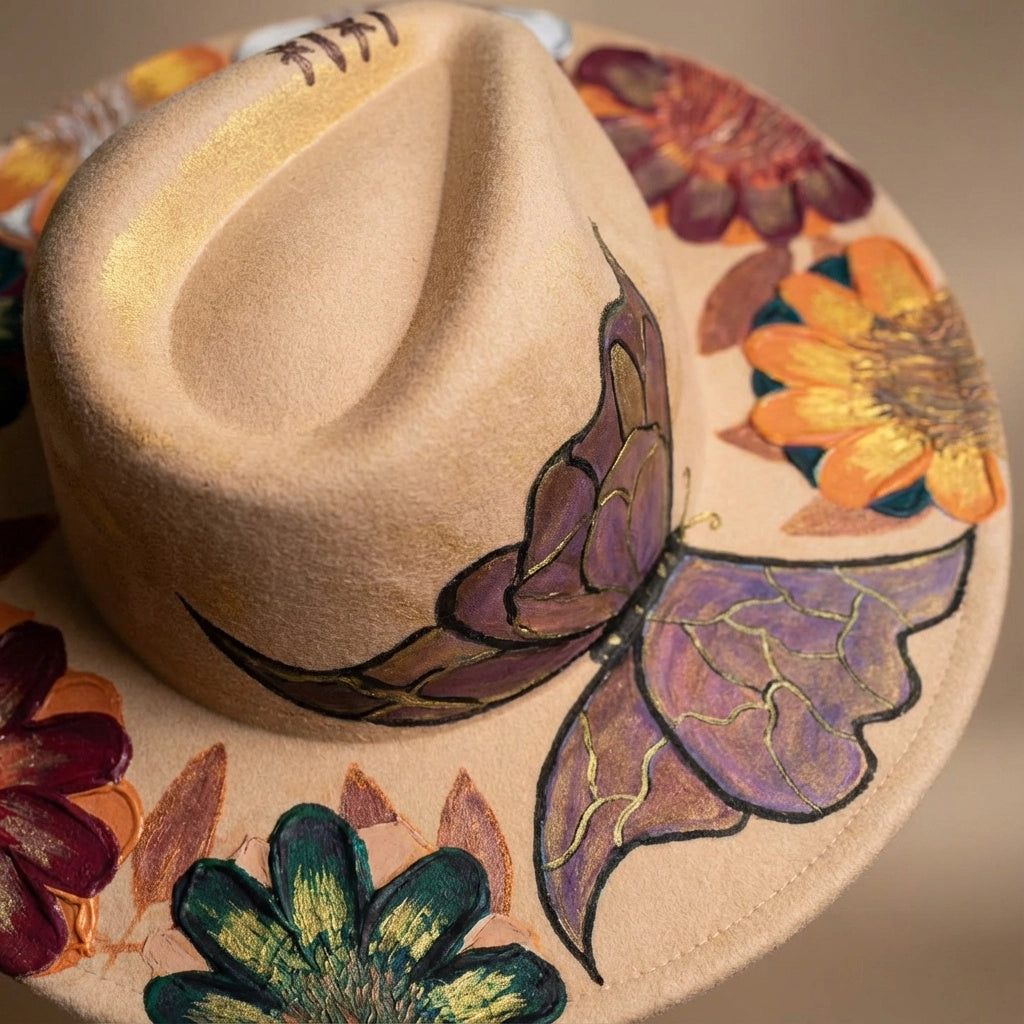 The Butterfly Garden | Western Brim Hat