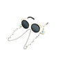 Elegant Big Eyes Sunglasses Stainless Steel Chain for Women