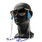 Elegant Blue Eyes Sunglasses Stainless Steel Chain for Women