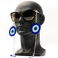 Elegant Evil Eyes Sunglasses stainless steel Chains/Straps for Women