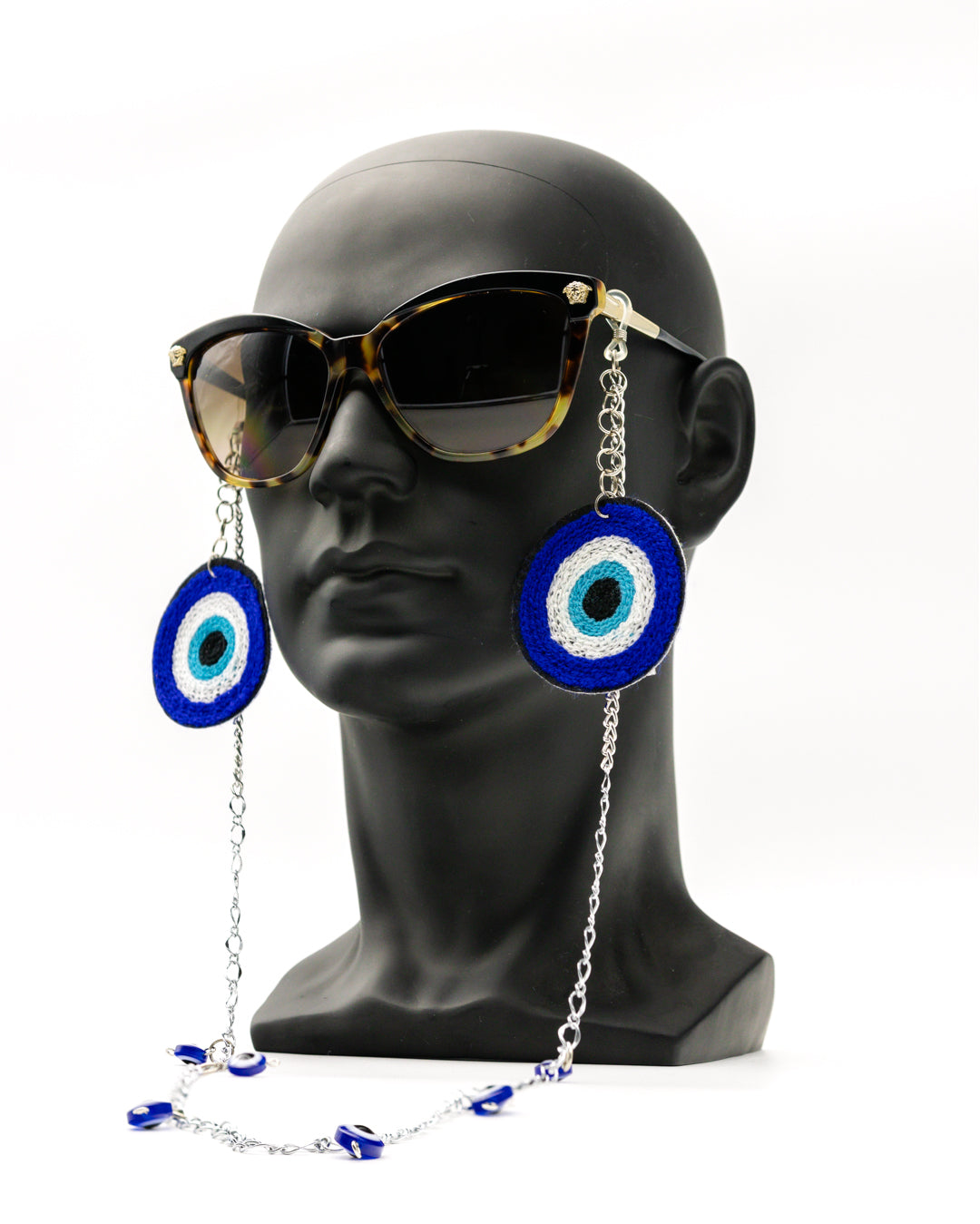 Elegant Evil Eyes Sunglasses stainless steel Chains/Straps for Women