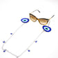 Elegant Evil Eyes Sunglasses stainless steel Chains/Straps for Women