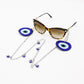 Elegant Evil Eyes Sunglasses stainless steel Chains/Straps for Women