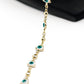 Elegant Golden Eye Sunglasses Stainless Steel Chain for Women